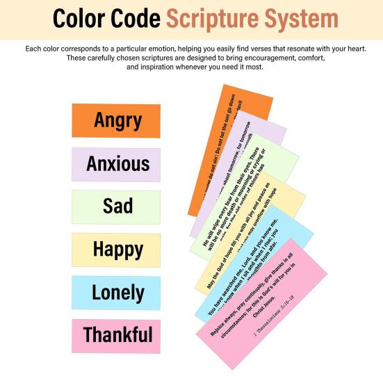 Bible Verses Box Set Daily Encouragement Cards with Wooden Storage Box