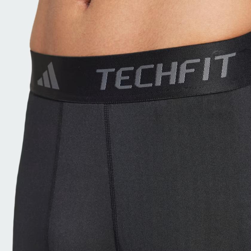 adidas Эластичные облегающие спортивные длинные брюки с принтом букв, мужские черные IN5582