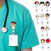 Cartoon Retractable Badge Reel High Quality Silicone Student Nurse Exihibiton ID Name Card Badge Holder Office Supplies Brooches