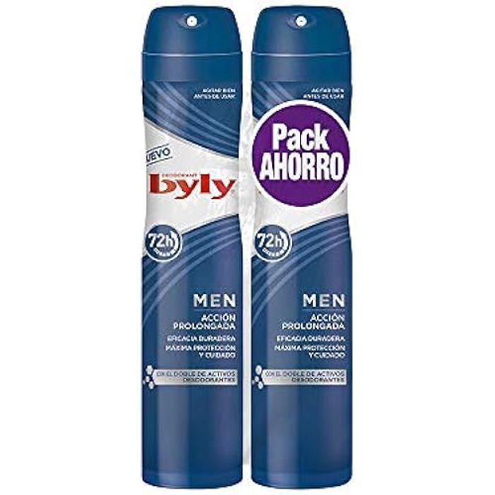 Spray déodorant For Men Byly - Marque BYLY - 2 uds x 200 ml - Protection 72h - Convient à tous les types de peau