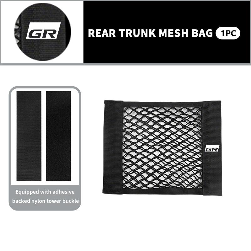 For S1 Car Rear Trunk Net Mesh Elastic Nylon Back Cargo Storage Organizer Holder Auto Accessories GR MN Corolla Yaris Aygo JH0