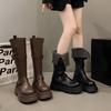 But Knee Boots Children's Models Small 2025 Autumn and Winter Women's Boots Thick-soled Two Wear Medium Tube Martin Boots High Boots