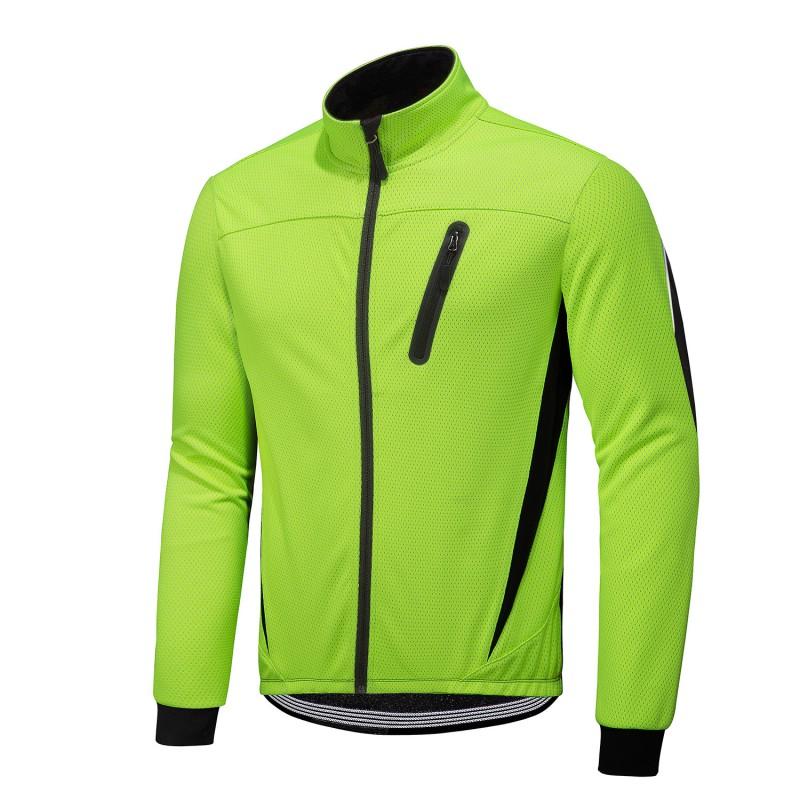 Mens Winter Cycling Jacket Warm Thick Fleece Lined Windproof Waterproof Outdoor Riding Coat