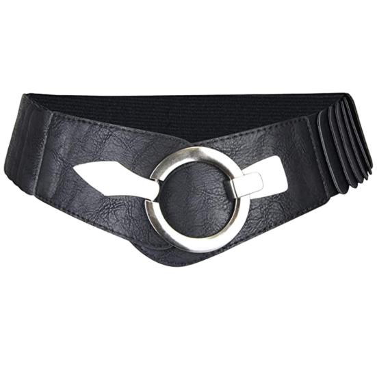 Широкий эластичный пояс для женщин, универсальный, однотонный, эластичный, для платья, пояс из искусственной кожи, сплав