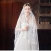 Flower Women Shawl Lace Wedding Veils Elegant Catholic Veil  Mantilla