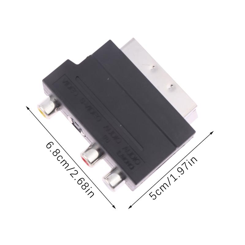 21-контактный SCART-адаптер AV-блок на RCA Phono Композитный S-Video с переключателем Вход/Выход Адаптер SCART AV-блок