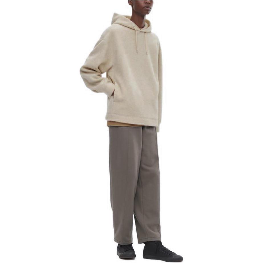 Uniqlo Однотонные спортивные брюки на резинке для мужчин Хаки 452939-33