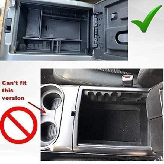 VESUL Center Console Armrest Storage Box Compatible with Ford F-150 F150 2011 2012 2013 2014 ABS Tray ert Organizer Glove Pallet