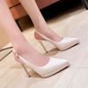 Женские туфли на очень высоком каблуке с открытой пяткой, новые сексуальные туфли с острым носком для вечернего платья, туфли на каблуке, женские туфли-лодочки на тонком каблуке Zapatos
