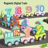 Wooden Magnetic Number Train: Educational Toy for Kindergarten & Early Learning