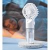Handheld Fan Misting Fan, Portable Mini Water Fan, 4 Adjustable Speed, Visible Water Tank(White) less