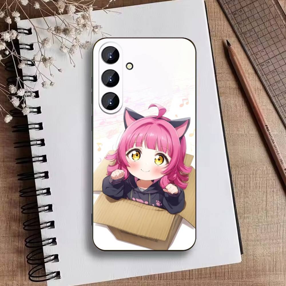 Чехол для телефона Love Live Тэннодзи Рина Для Samsung Galaxy A73, A72, A71, A70, A52, A51 Другие Мягкий Черный Чехол