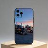 E-Euro T-Truck Phone Case For iPhone17,16,15,14,13,12 Plus,Max Soft Silicone Black Cover