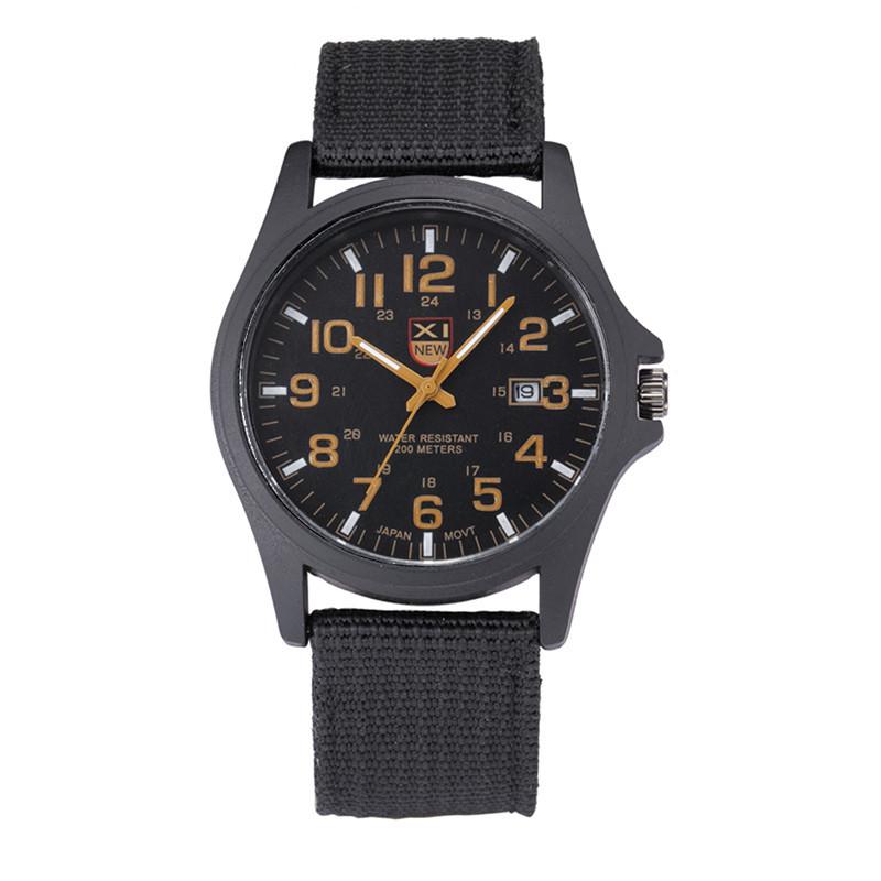 XINEW Cheap Watches Men's Nylon Calendar Army Quartz Watch