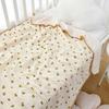Детское одеяло Мягкое Двухслойное Дизайн с Принтом Одеяло для Сна Ткань Легкого Ухода Одеяло для Новорожденного
