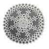 French Retro White Lace Round Placemat with Heavy Embroidery