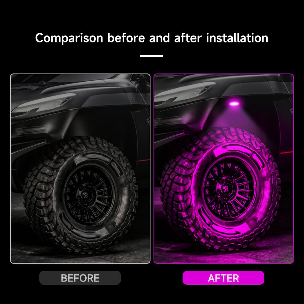 4 шт. Автомобильный фонарь для шасси грузовиков светодиодные фары Rock для пикапа внедорожника джипа квадроцикла UTV автомобиля