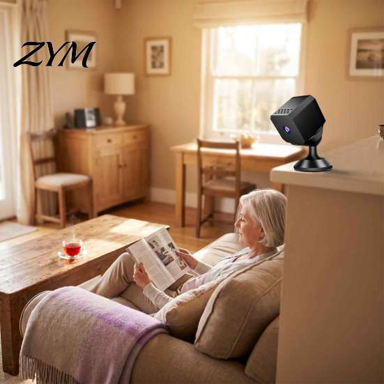 Аккумуляторная WiFi камера безопасности, Мини WiFi камера, 1080P, Маленькая, Оснащена ночным видением и портативная для детской комнаты, Умное обнаружение движения