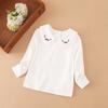 Рубашка с длинным рукавом для девочек с белым воротником Питер Пэн, вышитыми цветами, детская одежда премиум-класса на весну и осень для детей от 2 до 6 лет