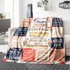 Vintage Anniversary Quotes Blanket Comfortable Texture For Sofa Couch Office Bed Picnics Allseason Use Cozy Home Lovers Ideal Gift For Birthday