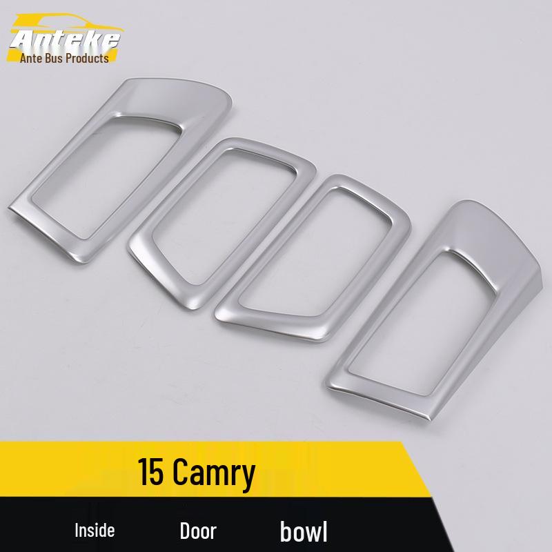 15 Camry Внутренние дверные чаши Хромированное кольцо и Защитная пленка от царапин Набор