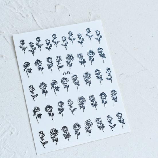 Nail Sticker Exquisite Pattern Strong Stickiness Removable Allergy Free Self Adhesive Decorative No Odor