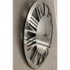 Stylish Wall Clock 60 Cm Modern Silver Rhodium Plated Flashy Modern Wall Clock