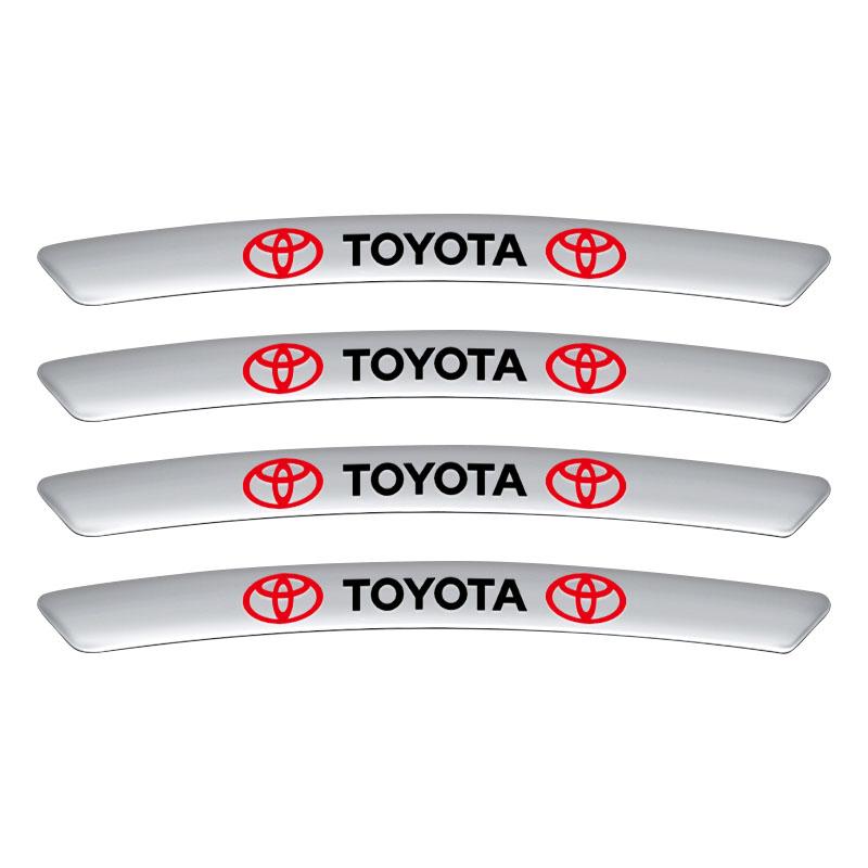 Стильные алюминиевые наклейки на обод колеса для Toyota - Набор из 4 штук