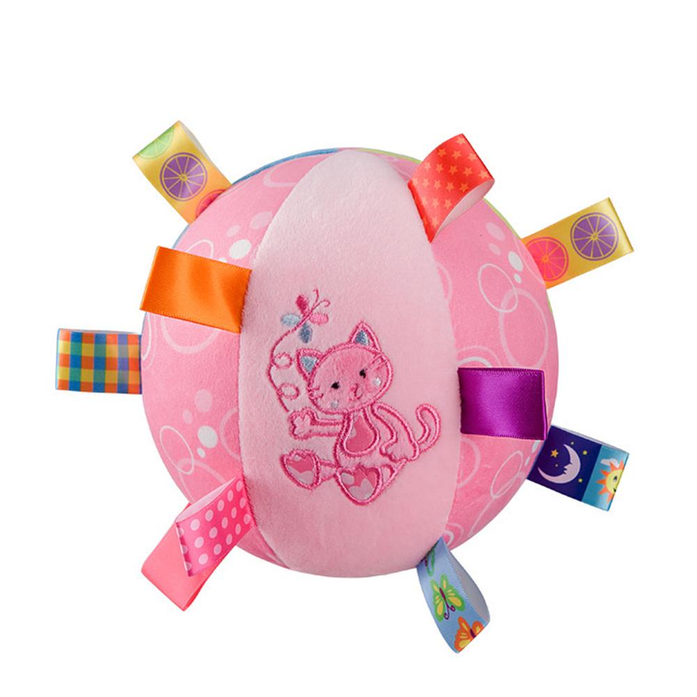 Интерактивная игрушка-мяч для собак для тренировок жевателей, декомпрессия, устойчивая к укусам, плюшевая ручка, игрушки для собак с колокольчиками, товары для домашних животных