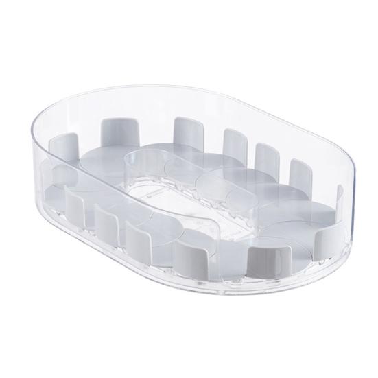 Fridge Storage Box Spice Rack 360-Degree Rotatable Design Large Capacity Transparent Turntable Condiment Organizer