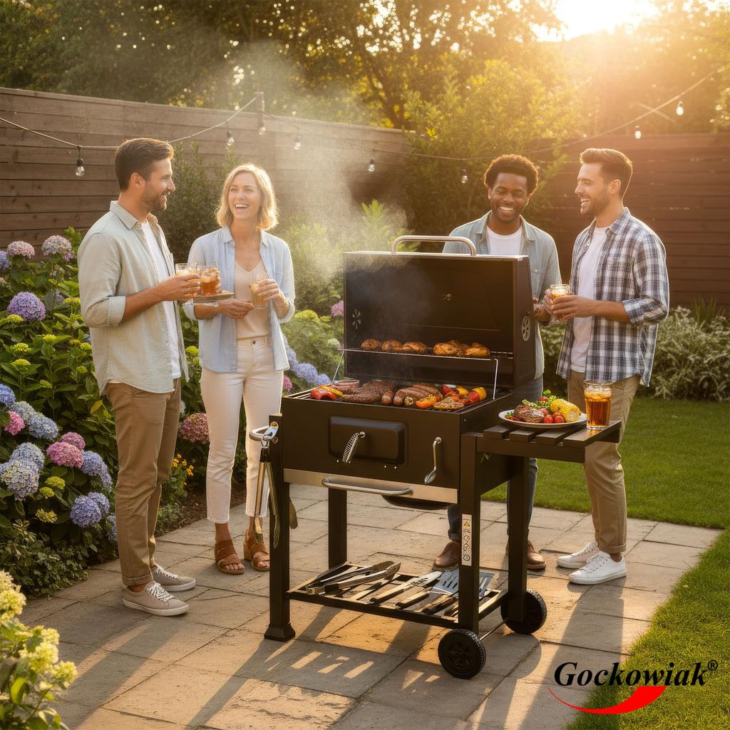Grill Ogrodowy Węglowy Vulcan Z Żeliwnym Rusztem