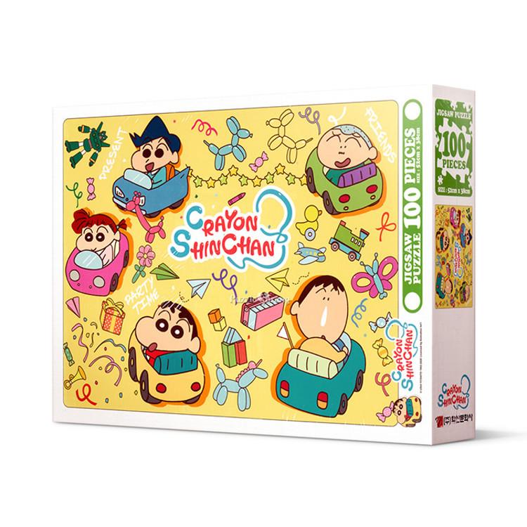 Пазл из 100 деталей - Crayon Shin-chan Kart Racing (большой кусок), популярная корейская головоломка