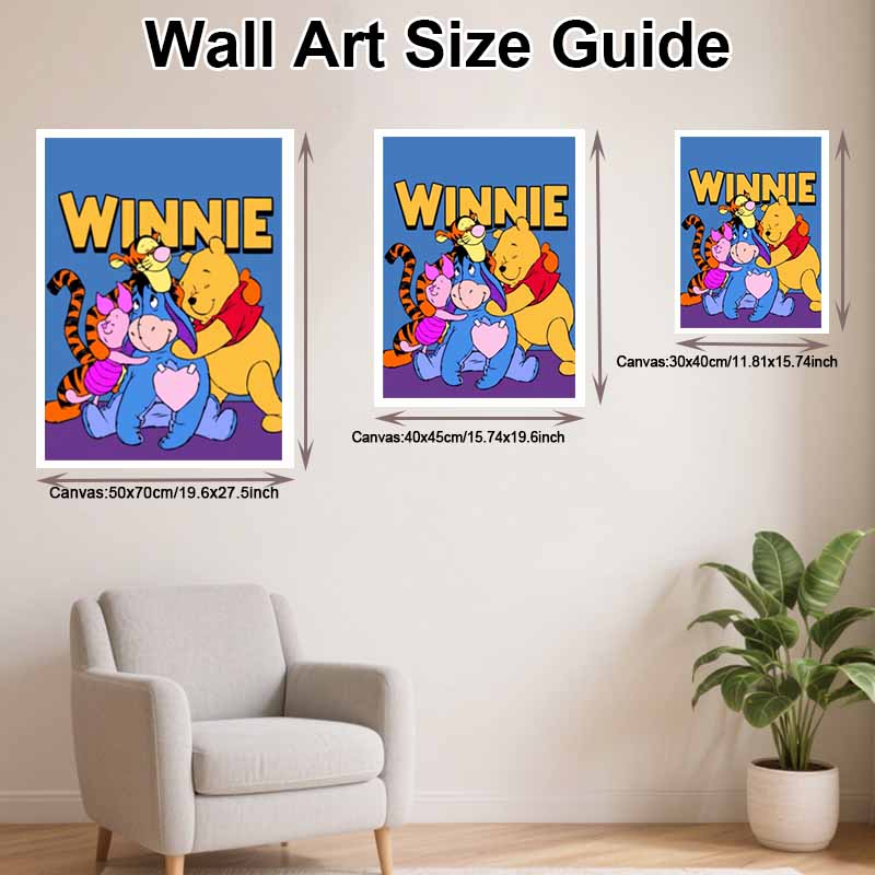 Disney Diamond Painting 5D DIY Winnie The Pooh Diamond Painting Art Diamond Painting Kit Adult/Beginner Gift Idea Home Decor
