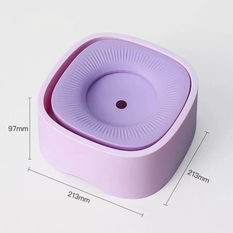 Миска для питьевой воды для собак, плавающая, не смачивающая рот, миска для кошек без пролития, диспенсер для питьевой воды, пластиковая миска для собак с защитой от перелива