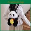 Cute Panda Plush Handheld Avocado Mahjong Gourd Design Backpack Children