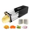 58W 110V-240V Electric Potato Chip Cutter French Fries Vegetable Cutting Machine 2 Blades Stainless Steel Durable Power for Home