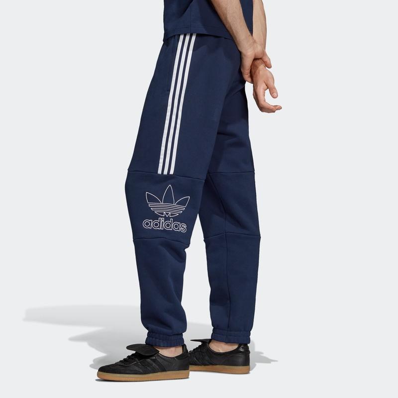 Adidas Originals Trefoil Outline Pants Casual Sportswear Men Bottoms Blue DH5791