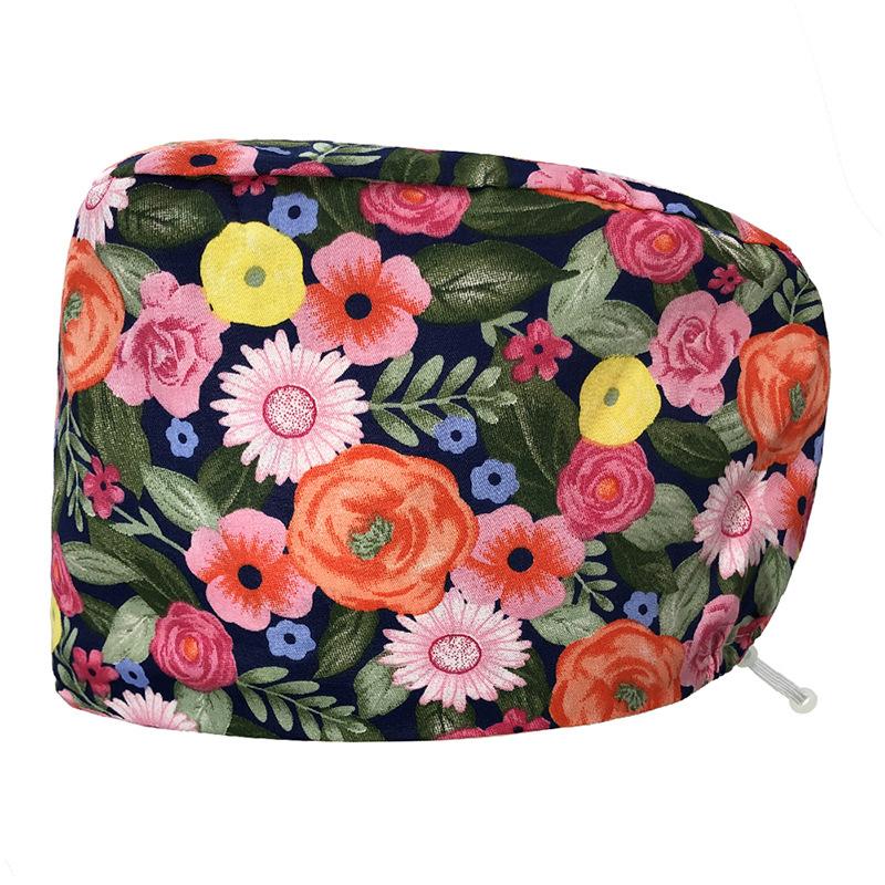 Регулируемая кепка унисекс для медсестры, шляпа для стоматолога, многофункциональная рабочая кепка с мультяшным принтом, модная