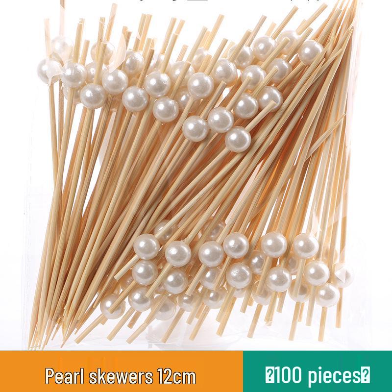 Разноцветные бамбуковые вилочки для фруктов и шпажки для коктейлей - Декоративные и одноразовые для выпечки и мероприятий