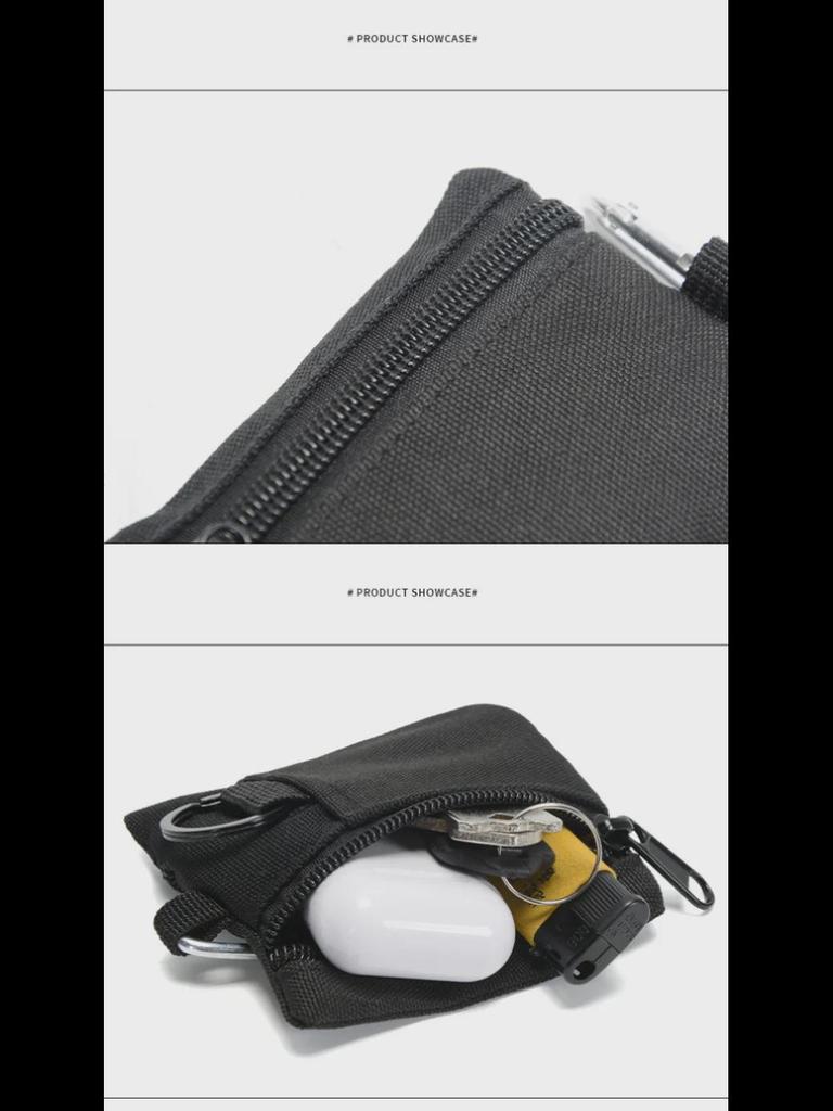 Многофункциональная сумка на молнии: Держатель ключей и монет для кемпинга, пешего туризма, рыбалки, хранения карт и всякой всячины.