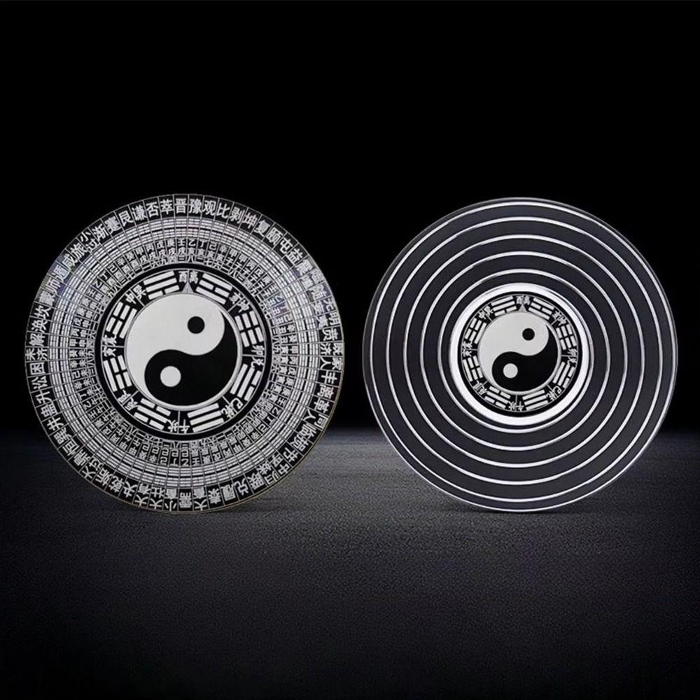 Алюминиевый цинковый цинковый сплав Тайцзи Гироскоп на кончике пальца Багуа Узор Зодиак Вращающиеся игрушки Расслабляющая игрушка Офис