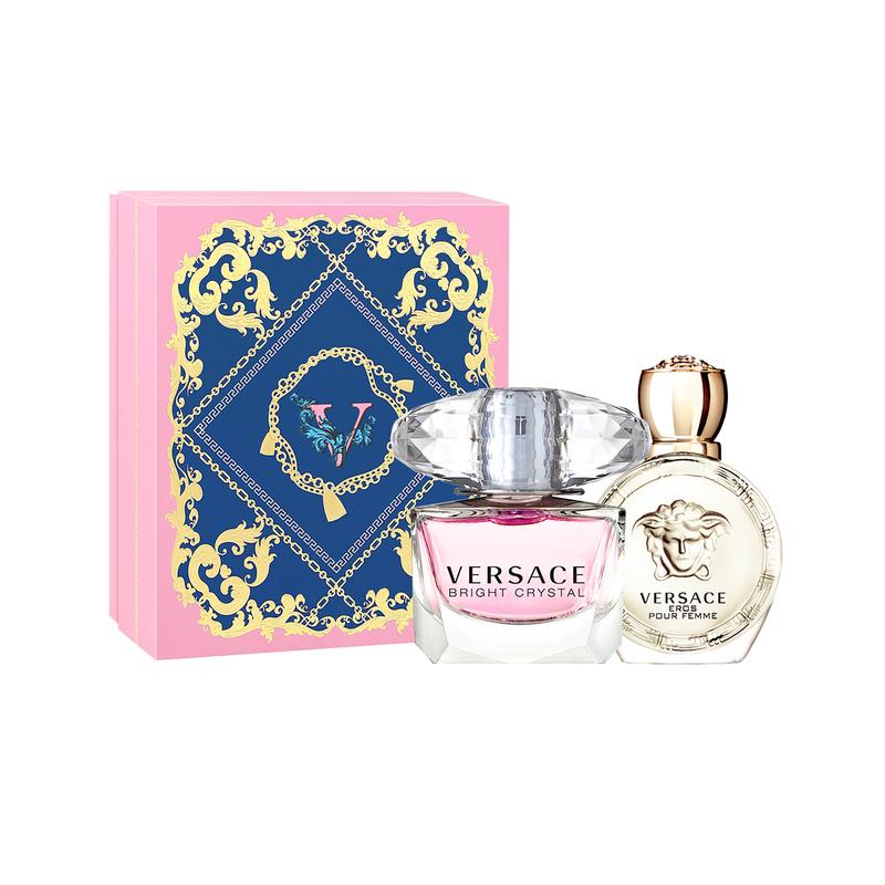 Versace Кристальный Алмаз Туалетная вода для женщин Набор из двух мини-флаконов Туалетная вода EDT 2024136 2024136-Crystal Diamond+Ainas 5мл*2