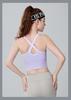 Cross back sports bra with high elasticity, unconstrained fitness bra, soft support, shock-absorbing running bra