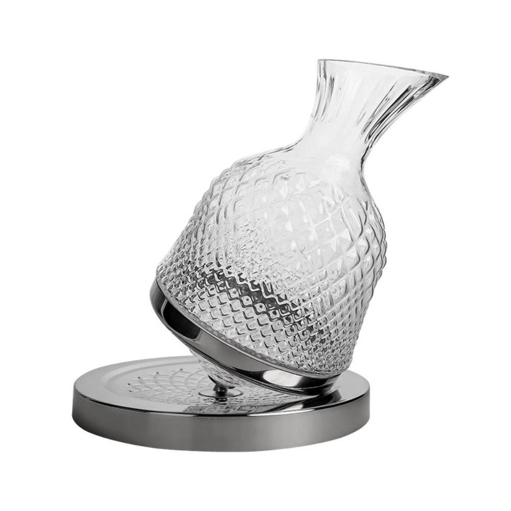 with Base Wine Aerator Thickened Wine Dispenser Crystal Glass 360 Rotating Decanter  Bar
