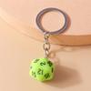 Cute Keychains Resin Colorful Dice Charms Keyrings Souvenir Gift for Women Men Car Key Handbag Pendants Key Chains DIY Accessory