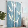 2 шт., универсальные полиэстеровые прозрачные шторы для украшения дома Элегантный Журавль для использования в спальнях и гостиных