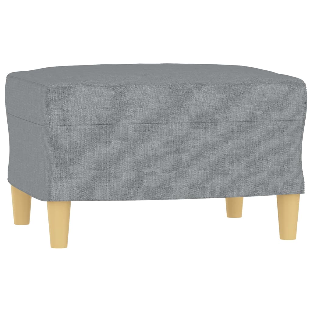 Vidaxl 3-Osobowa Sofa Z Podnóżkiem, Jasnoszara, 180 Cm, Tkaniną