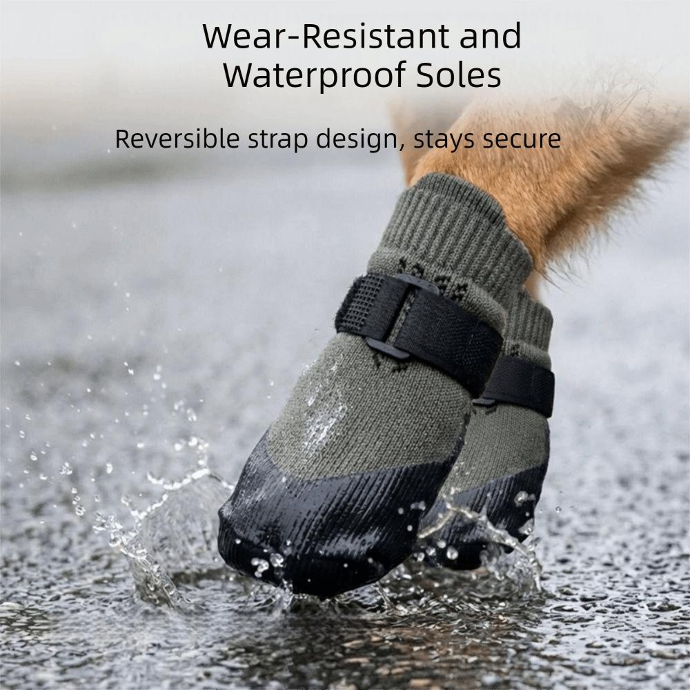 4PCS Wear Resistant Waterproof Dog Socks Shoes Dirt-Resistant Dog Paw Protector  Home