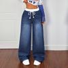 Women's Wide Leg Jeans Casual Highwaist Straight Denim Pants With Pockets
