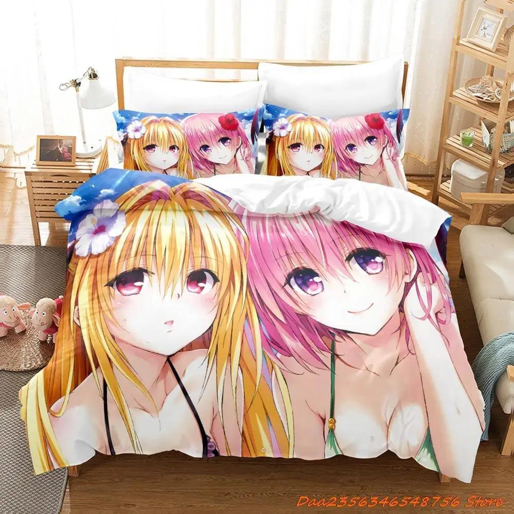 Постельное белье Love ru Односпальное Двуспальное Полное Полуторное King Size Комплект постельного белья для взрослых Детей Спальни Пододеяльник Комплекты 3D Печать Аниме Комплект простыней